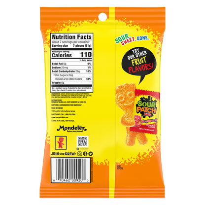 Sour Patch Kids Peach Soft & Chewy Candy 8.07oz