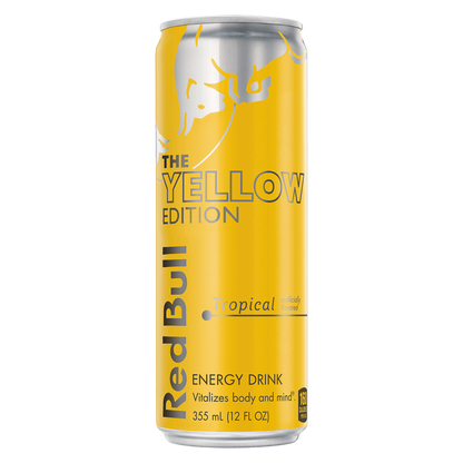 Red Bull Energy Drink The Yellow Edition Tropical 12oz Can