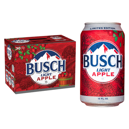 Busch Light Apple 30pk 12oz Can 4.1% ABV
