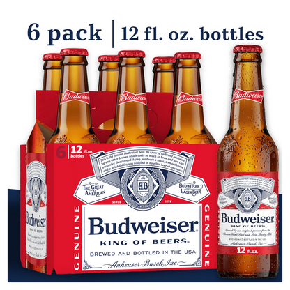 Budweiser 6pk 12oz Btl 5.0% ABV