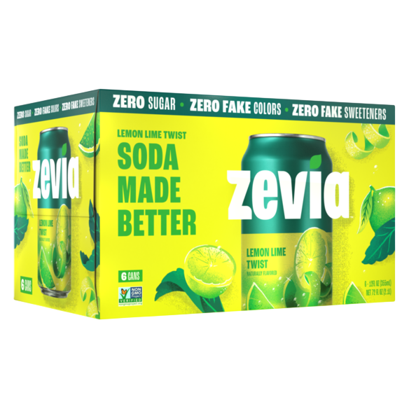 Zevia Lemon Lime Soda 6pk 12oz Can