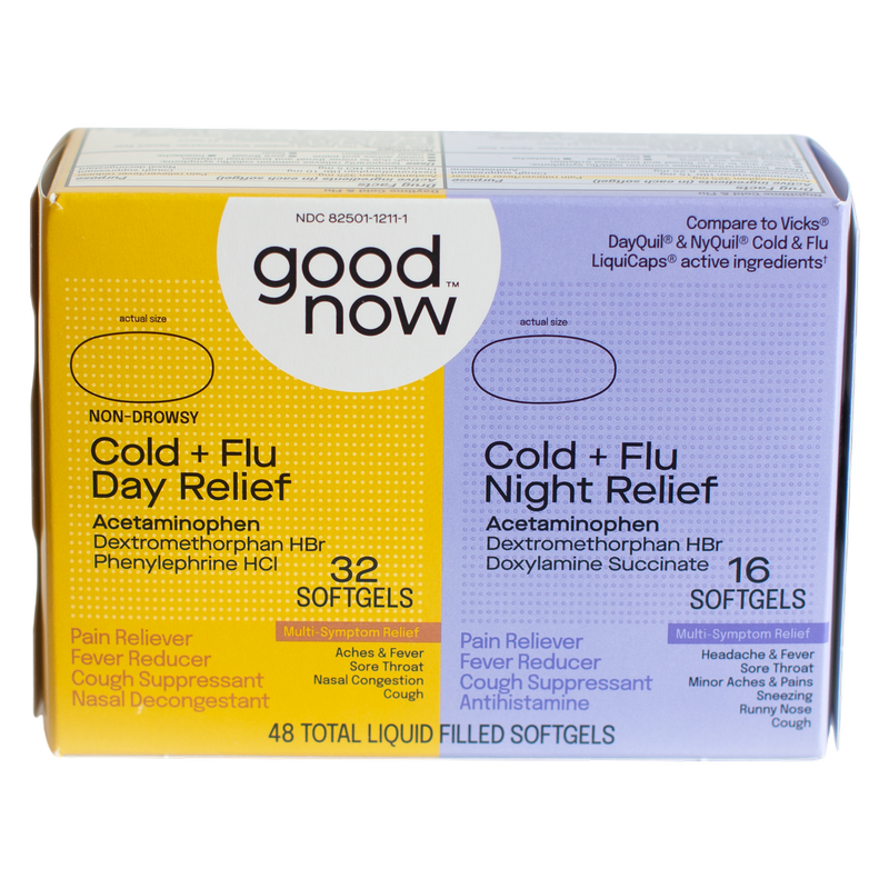 Goodnow Day & Night Cold + Flu Relief Softgels 48ct