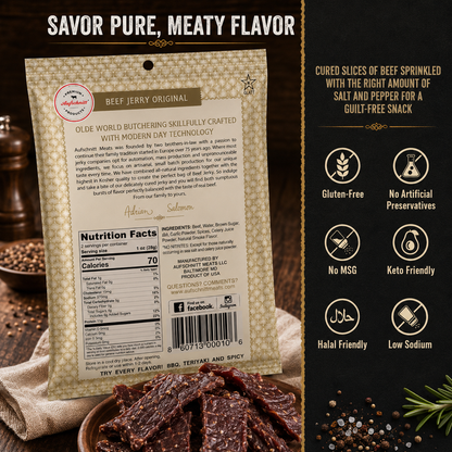 Aufschnitt Kosher Beef Jerky Original, 2oz