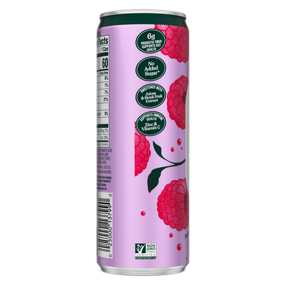 Simply Pop Raspberry Prebiotic Soda 12oz Can