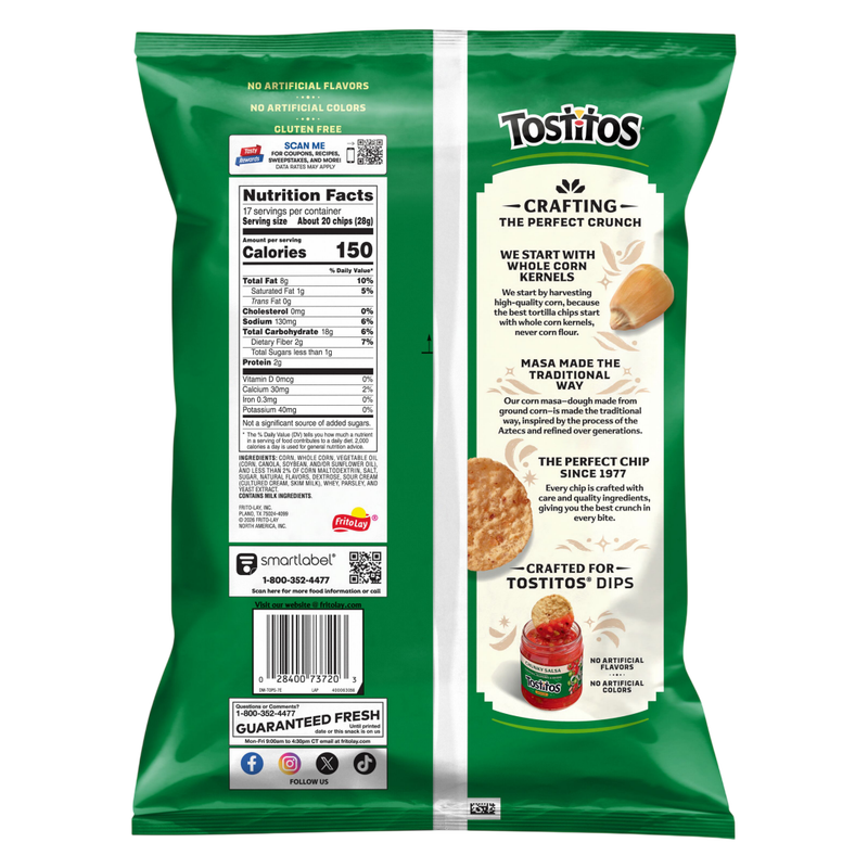 Tostitos Hint of Lime Bitesize Rounds Party Size, 17oz