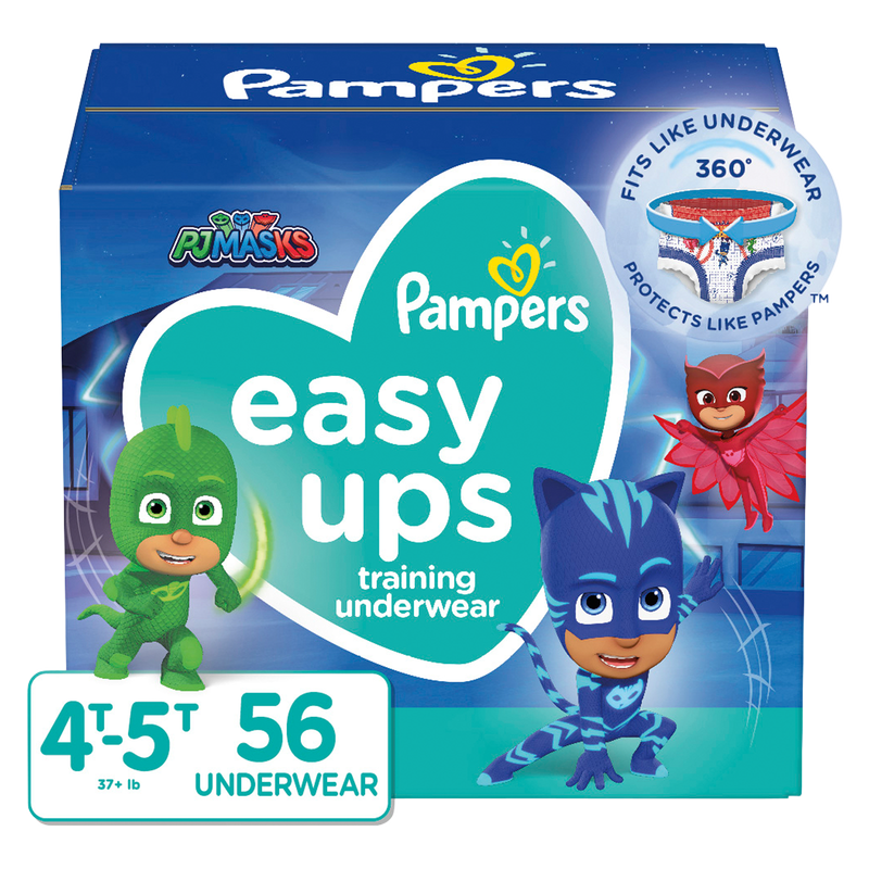 Pampers 56ct EasyUps Training Underwear, 4T/5T, Super Boy
