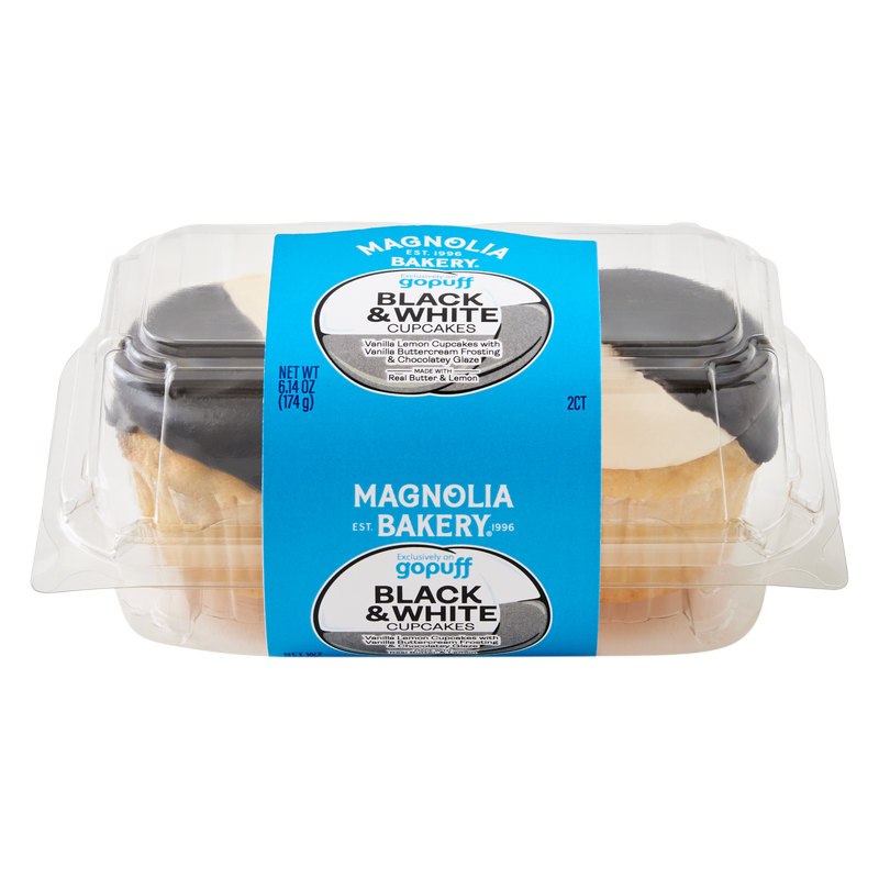 Gopuff x Magnolia Bakery Black & White Cupcakes