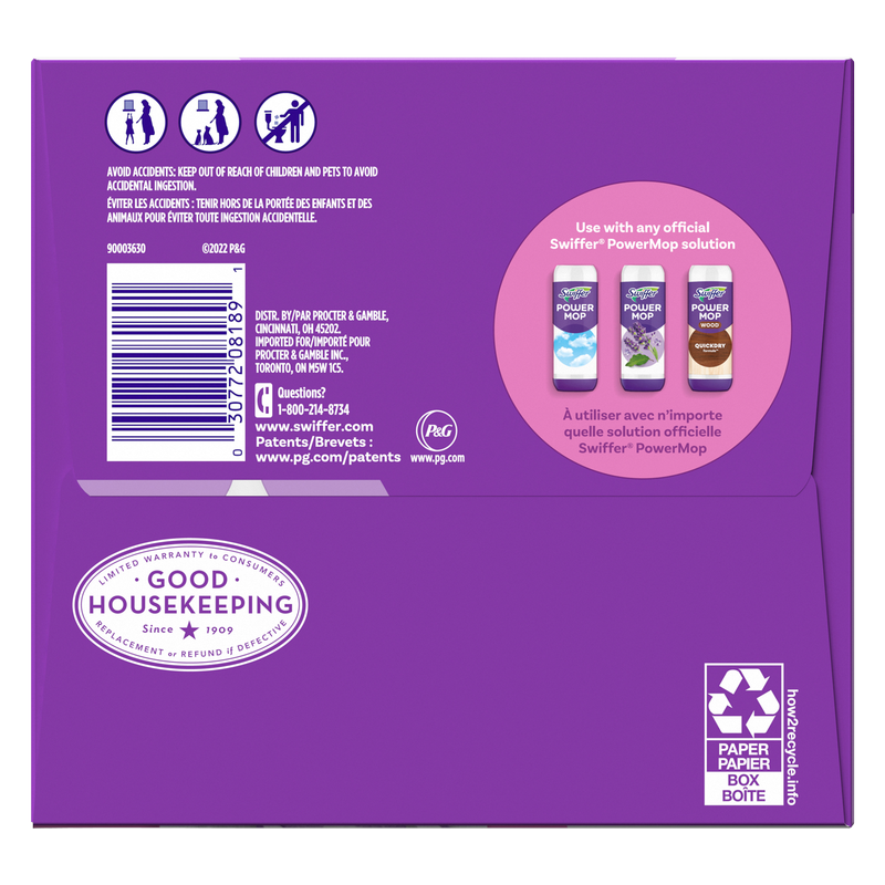 Swiffer PowerMop Multi-Surface Mopping Pad Refills, 8pk