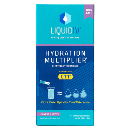 Liquid I.V. Hydration Multiplier Electrolyte Vegan Grape Drink Mix 10ct Box