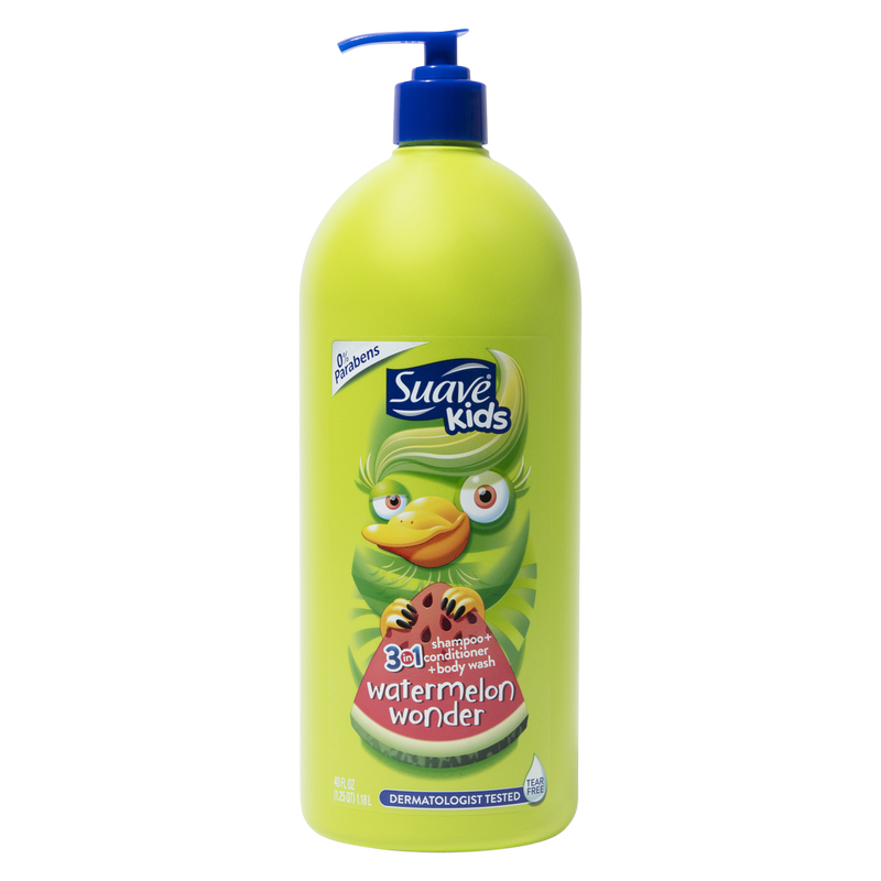 Suave Kids Watermelon Wonder 3-in-1 Shampoo, Conditioner, Body Wash 40oz