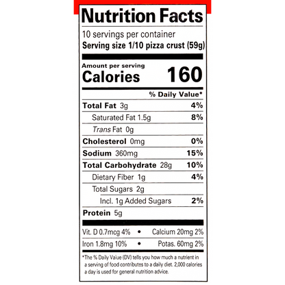 Fresh 'N Ready Frozen Oven Rising Sheeted Pizza Dough 14in 24oz