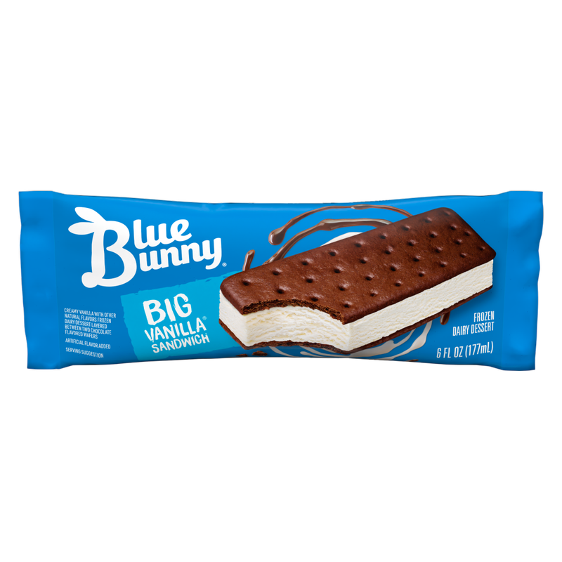 Blue Bunny Big Vanilla Dairy Dessert Sandwich 1ct