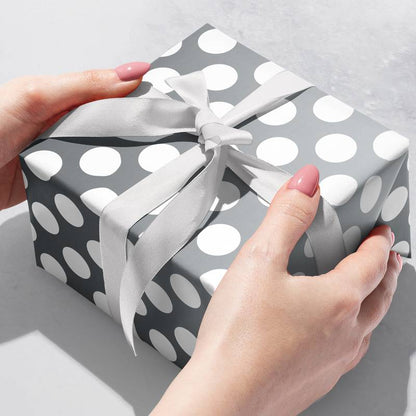 Gold & Silver Dot Jumbo Roll Wrap