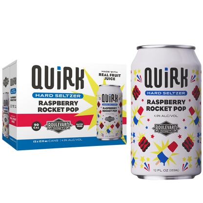 Quirk Raspberry Pop Seltzer Quirk Spiked & Sparkling Raspberry Rocket Pop 12pk 12oz Can 4.0% ABV ...