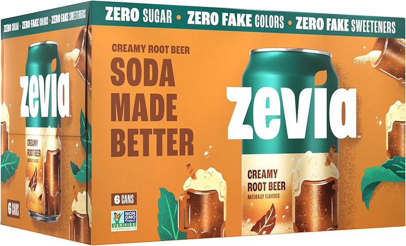 Zevia Root Beer 6pk 12oz Can