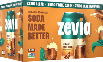 Zevia Root Beer 6pk 12oz Can