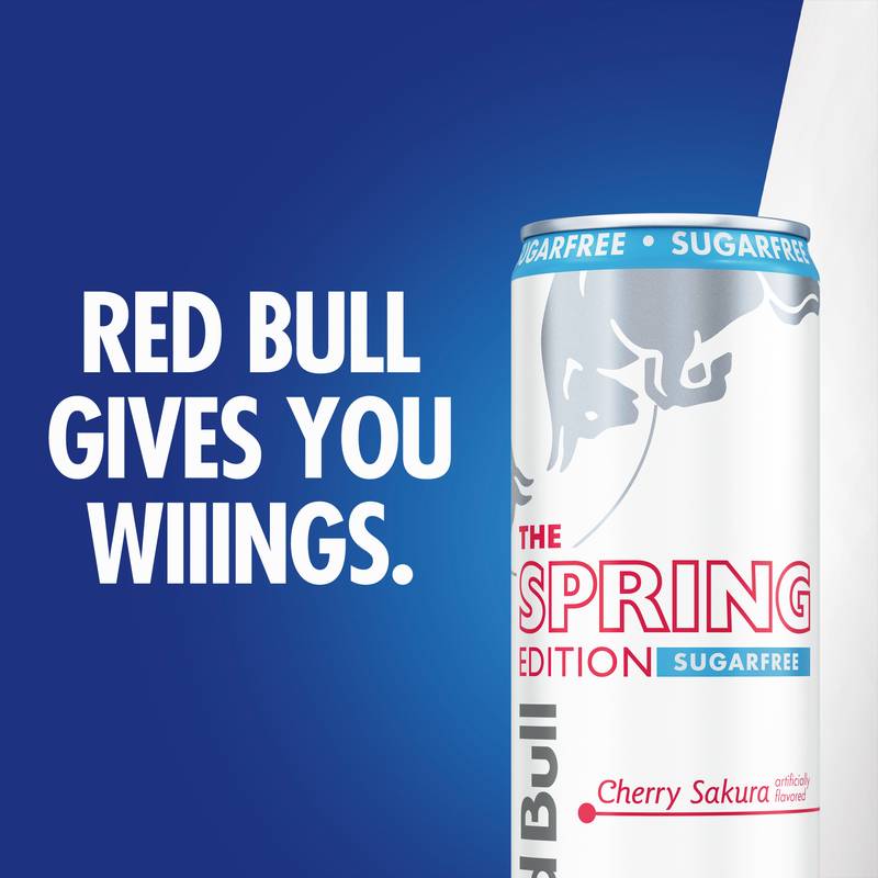 Red Bull Sugar Free Spring Edition Cherry Sakura 12oz Can
