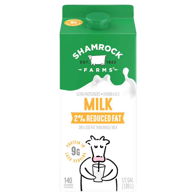 Shamrock Farms 2% Reduced Fat Milk - 1/2 Gallon