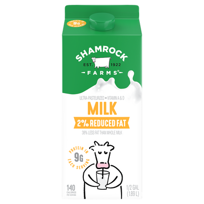 Shamrock Farms 2% Reduced Fat Milk - 1/2 Gallon