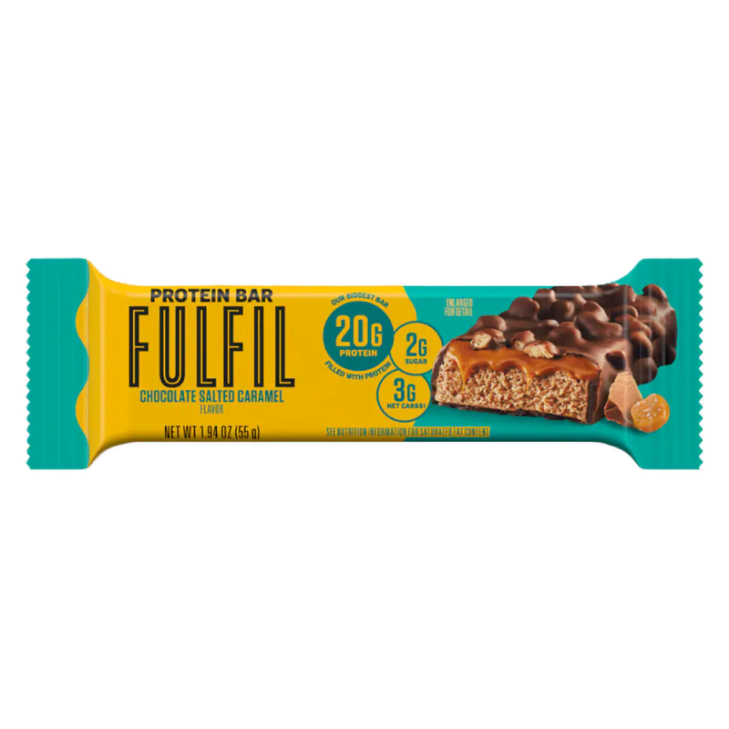 FULFIL Chocolate Salted Caramel Flavor Protein Bar, 1.94oz