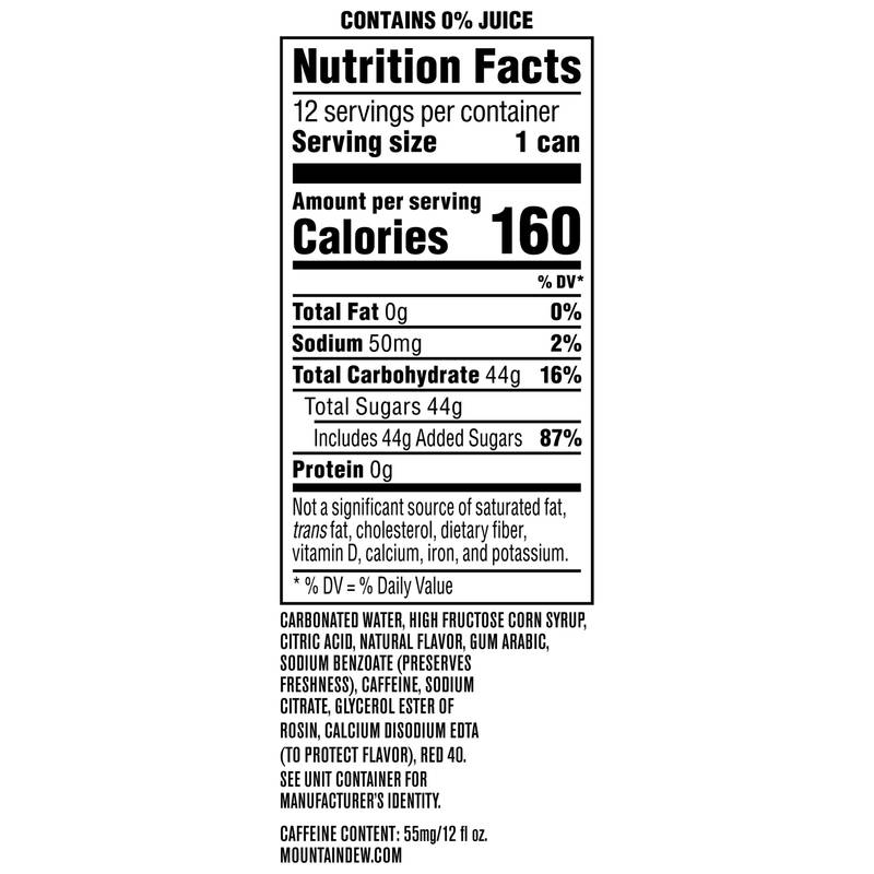 Mountain Dew Major Melon 12pk 12oz Can