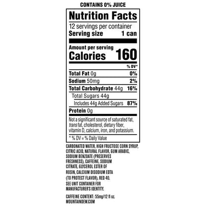 Mountain Dew Major Melon 12pk 12oz Can