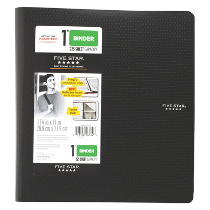 Five Star Binder 11 3/4" x 11 Assorted
