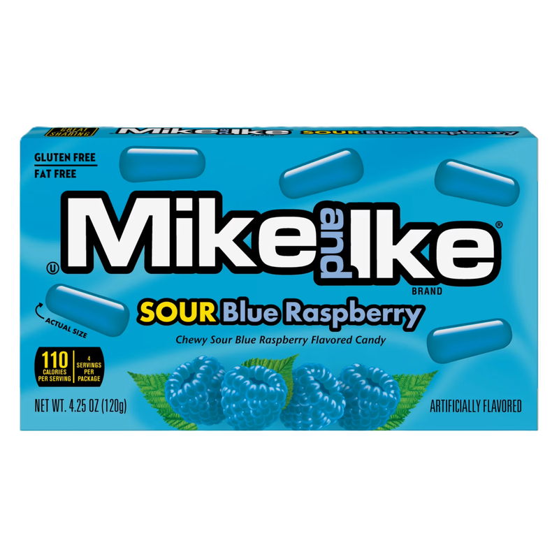 Mike and Ike Sour Blue Raspberry, 4.25 oz