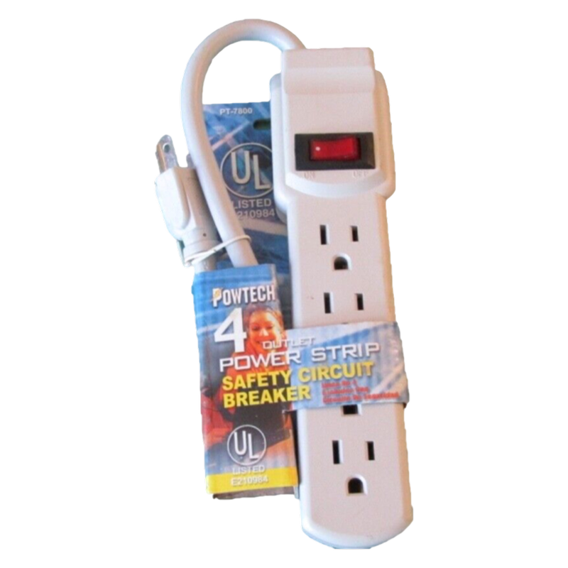 Powtech UL Power Strip 4 Outlets