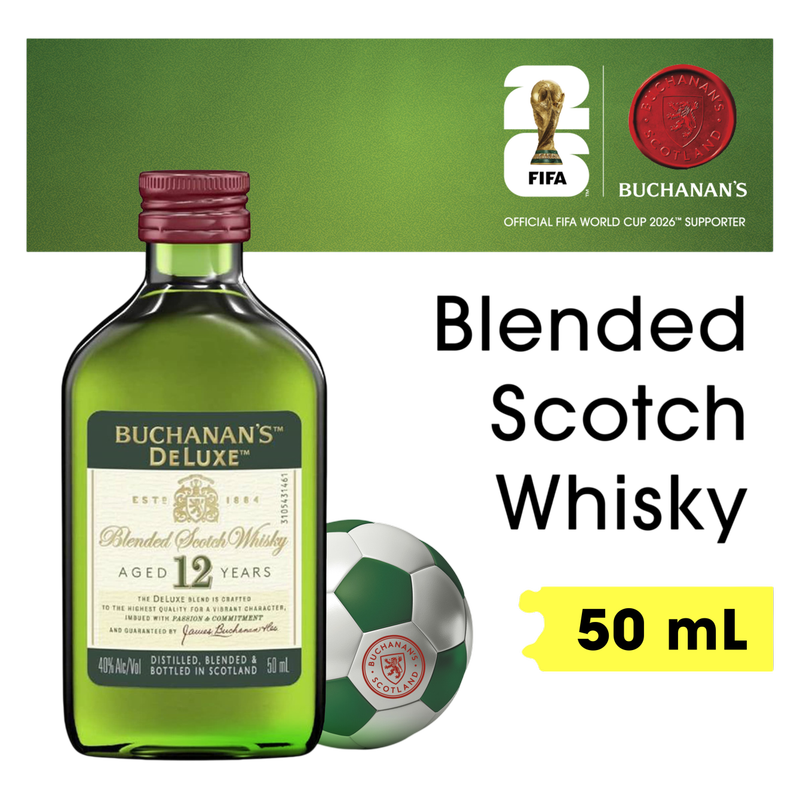 Buchanan's DeLuxe Aged 12 Years Blended Scotch Whisky, 50 mL (80 Proof)
