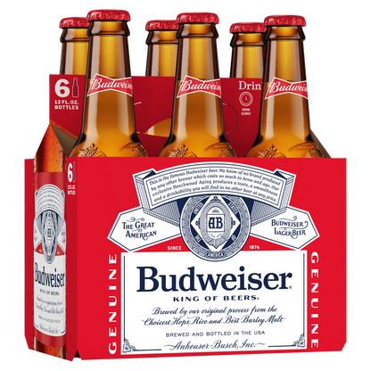 Budweiser 6pk 12oz Btl 5.0% ABV