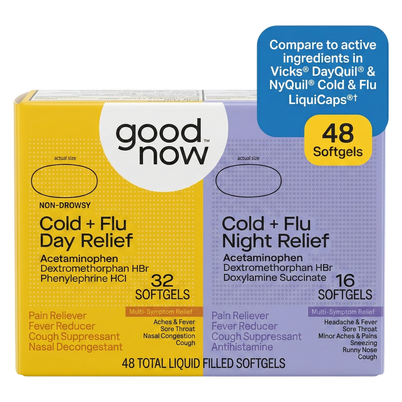 Goodnow Day & Night Cold + Flu Relief Softgels 48ct