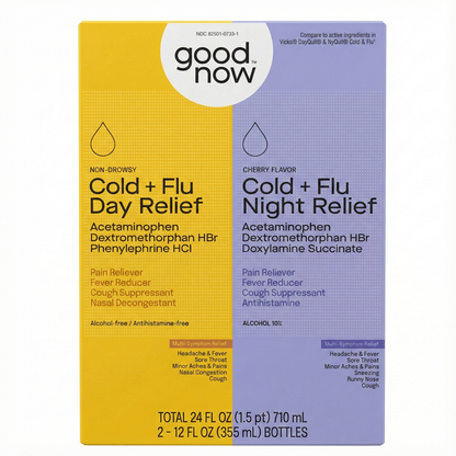 Goodnow Day & Night Cold + Flu Relief Liquid 2pk Cherry Flavor -12 fl oz