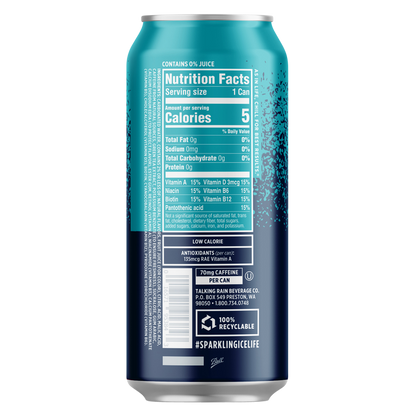 Sparkling Ice Blue Raspberry + Caffeine 16oz Can