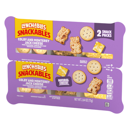 Lunchables Snackables Colby & Monterey Jack Cheese with Mini Crackers and Graham Crackers - 2ct