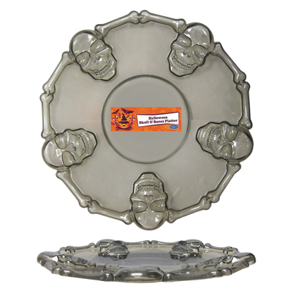Skull Plastic Platter 14"