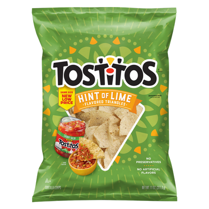 Tostitos Hint Of Lime Flavored Tortilla Chips 11oz