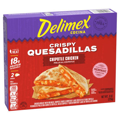 Delimex Chipotle Chicken Crispy Quesadillas, 8oz.