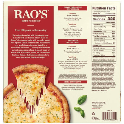 Raos Frozen 5 Cheese Pizza 19oz