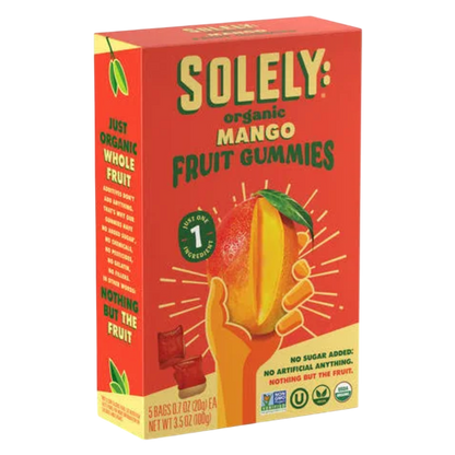 Solely Fruit Gummies Mango & Strawberry, 5ct