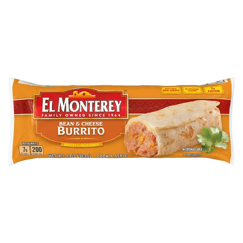 El Monterey Bean & Cheese Frozen Burrito 4oz