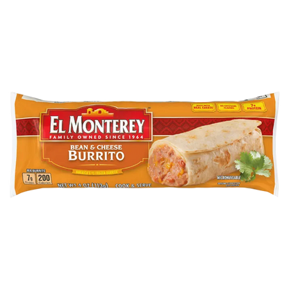 El Monterey Bean & Cheese Frozen Burrito 4oz
