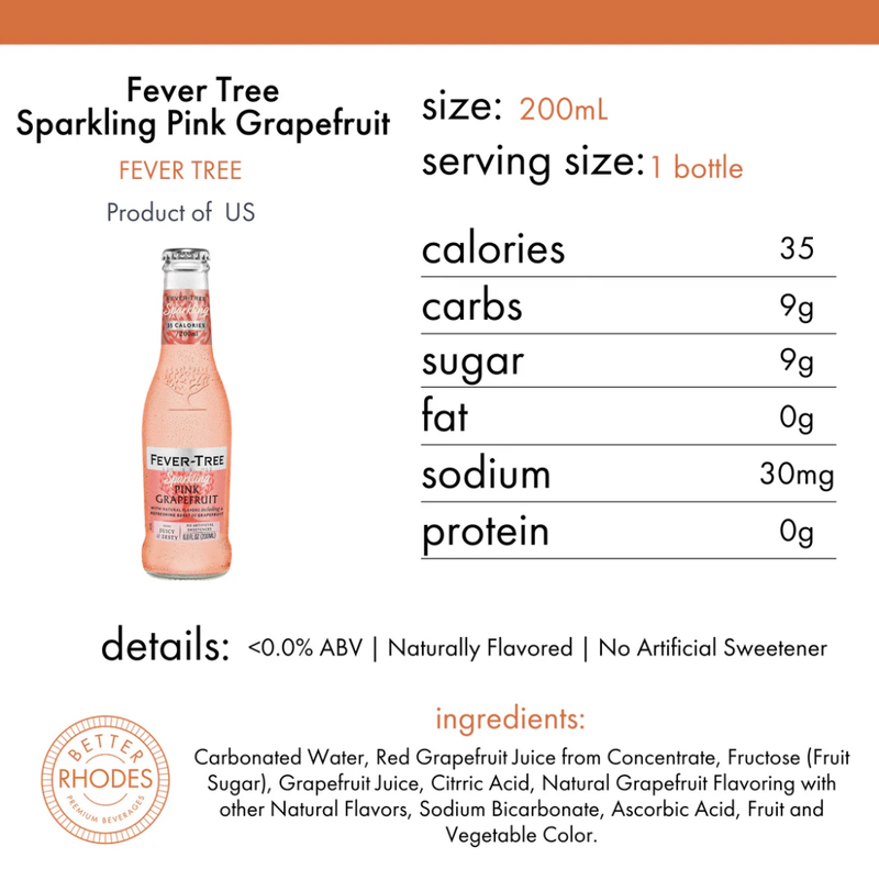 Fever-Tree Pink Grapefruit Soda 4pk 200ml Btl