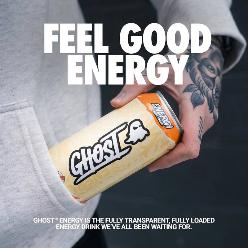 GHOST Energy Zero Sugar Orange Cream 16oz Can
