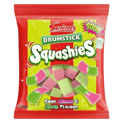 Swizzels Drumstick Squashies Sour Cherry & Apple, 3.88 oz
