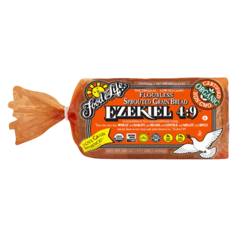 Food For Life Ezekiel 4:9 Organic Frozen Sprouted Grain Bread - 24oz