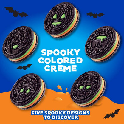 Oreo Trick or Treat Sandwich Cookies, King Size, 2.04oz
