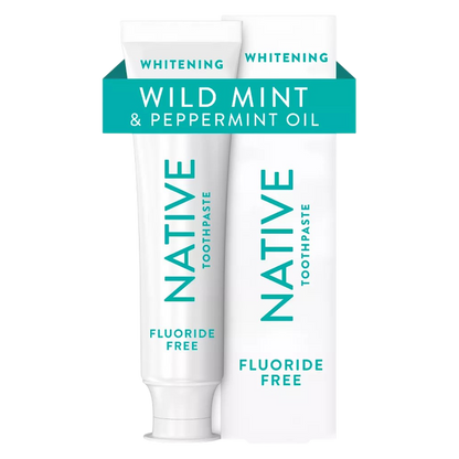 Native Whitening Wild Mint & Peppermint Oil Fluoride Free Toothpaste, 4.1 oz