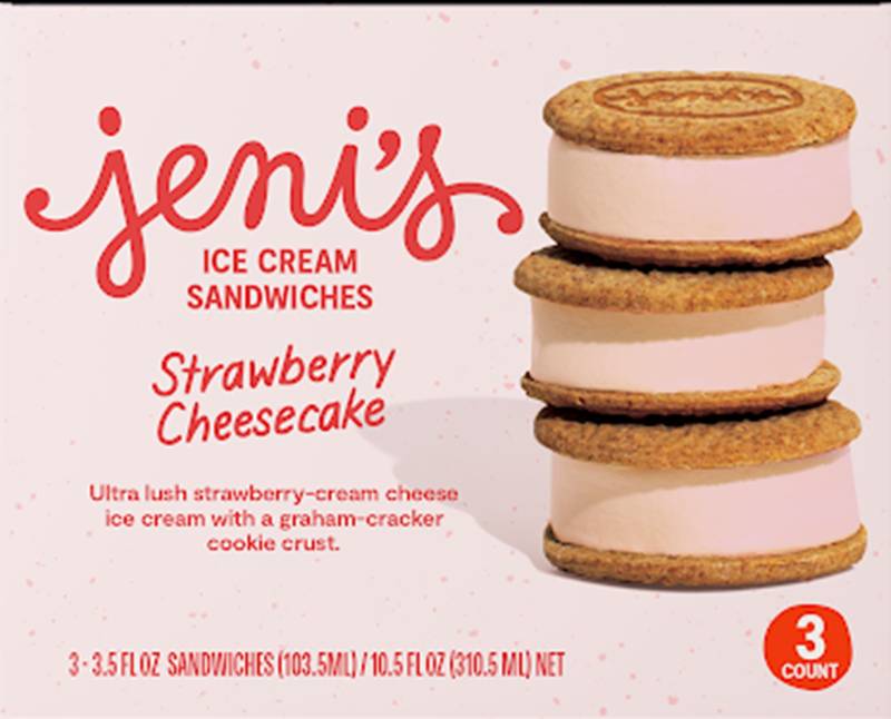 Jeni's Strawberry Cheesecake Sandwiches 3ct