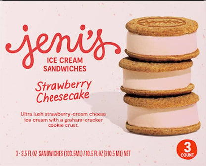 Jeni's Strawberry Cheesecake Sandwiches 3ct
